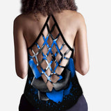 Blue Rose - Police Cross Tank Top