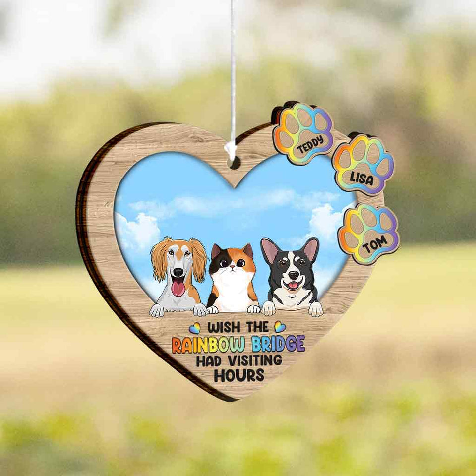 Wish The Rainbow Bridge Had Visiting Hours - Personalized Dog Wind Chime