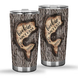 Love Fishing Tree Carving - Personalized Fishing Tumbler