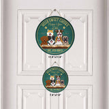 Hello Sweet Cheeks - Dog Personalized Round Wood Sign