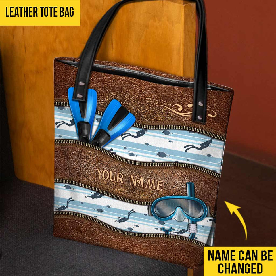 Love Scuba Diving Personalized Tote Bag