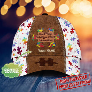 Ne jugez pas ce que vous ne comprenez pas - Casquette classique personnalisée pour la sensibilisation à l'autisme