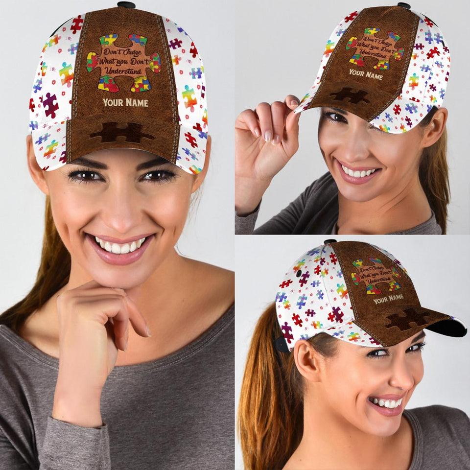 Ne jugez pas ce que vous ne comprenez pas - Casquette classique personnalisée pour la sensibilisation à l'autisme