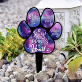 You Left PawPrints On My Heart - Personalized Dog Acrylic Garden Sign (Printed On 1 Side)