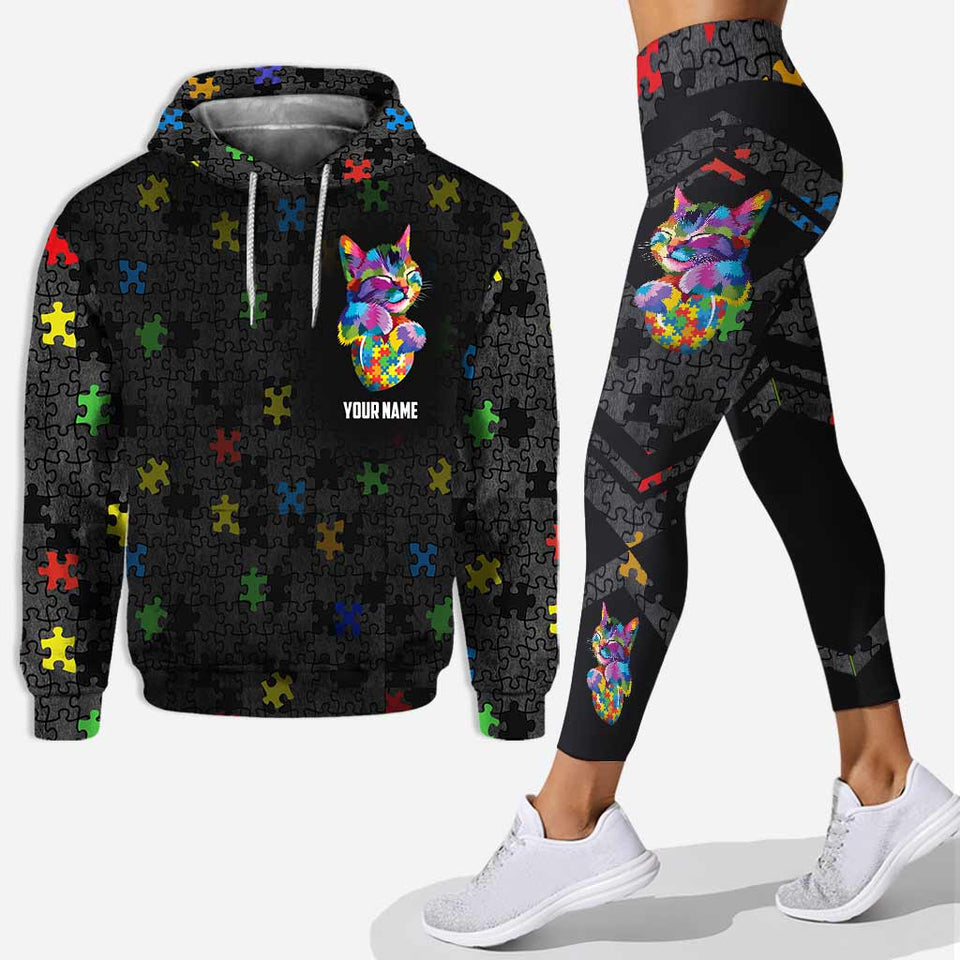 Ne jugez pas ce que vous ne comprenez pas - Sweat à capuche et legging personnalisés pour la sensibilisation à l'autisme