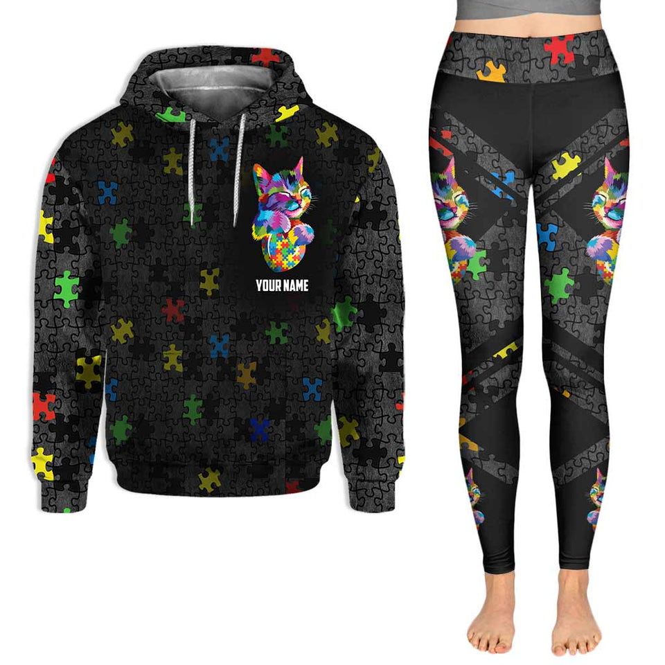 Ne jugez pas ce que vous ne comprenez pas - Sweat à capuche et legging personnalisés pour la sensibilisation à l'autisme