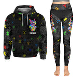 Ne jugez pas ce que vous ne comprenez pas - Sweat à capuche et legging personnalisés pour la sensibilisation à l'autisme