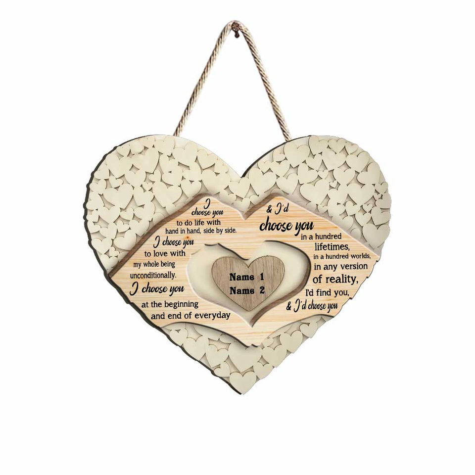 I Want Us - Personalized Couple Wood Sign