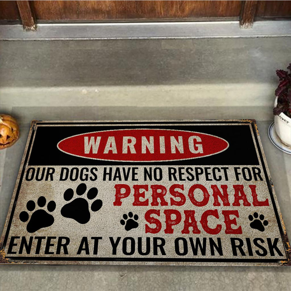 Warning - Dog Doormat