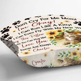Don't Cry For Me Mom - Personalized Mother's Day Cat Throw Pillow