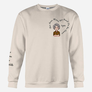 This Nana Wears Her Heart - Personalized Mother's Day Grandma All Over Hoodie