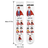 Super Dad Super Mom - Gift for dad, mom - Personalized Socks