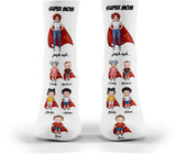 Super Dad Super Mom - Gift for dad, mom - Personalized Socks