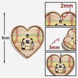 God Hit a Homerun - Personalized Father's Day Baseball Keychain (Printed On Both Sides)