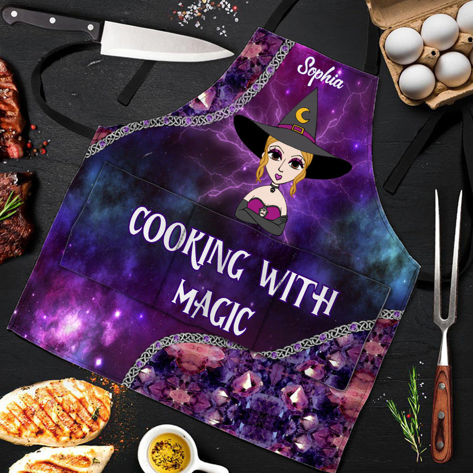 Cooking With Magic - Personalized Witch Apron
