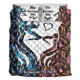 Hunting Couple - Personalized Quilt Set