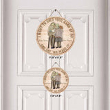 I Want To Hold Your Hand At 80 And Say We Made It - Personalized Couple Round Wood Sign