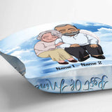 I'm A Proud Wife Memorial - Personalized Couple Throw Pillow