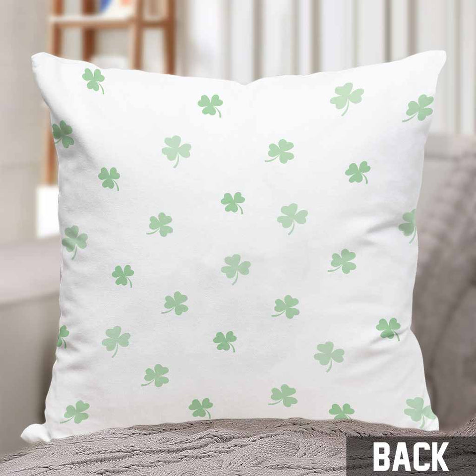 One Lucky Dog Mom Truck - Personalized Patrick's Day Throw Pillow