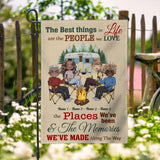The Best Things In Life - Personalized Camping Garden Flag