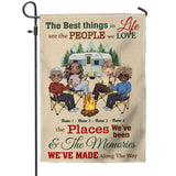 The Best Things In Life - Personalized Camping Garden Flag
