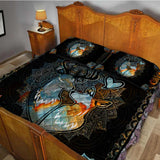 Hunting Buck And Doe Quilt Bed Set