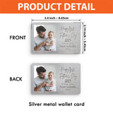 Happy First Father's Day - Personalized Father Wallet Insert Card