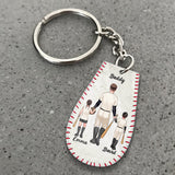 #1 Baseball Dad - Baseball gift for dad, grandpa - Personalized Keychain
