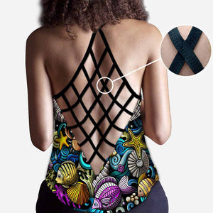Salty Lil Beach - Sea Lover Cross Tank Top