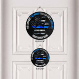 Support The Paws - Police Personalized Round Wood Sign