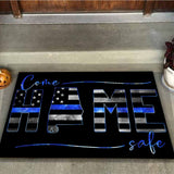 Come Home Safe - Police Personalized Doormat