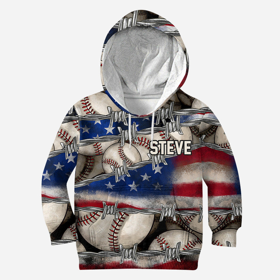 All-American Proud - Personalized Baseball All Over Shirt
