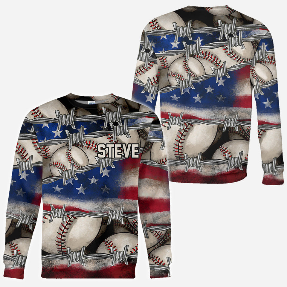 All-American Proud - Personalized Baseball All Over Shirt
