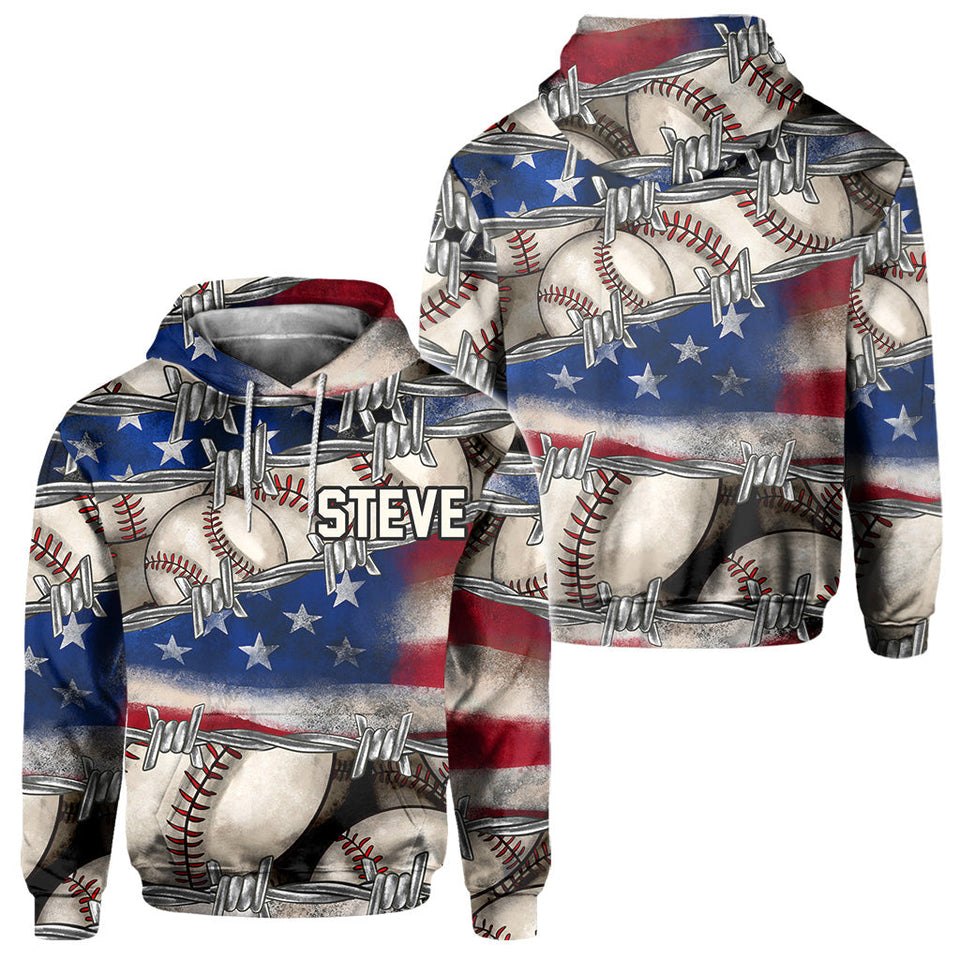 All-American Proud - Personalized Baseball All Over Shirt