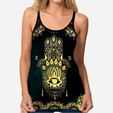 Hamsa Hand - Cross Tank Top