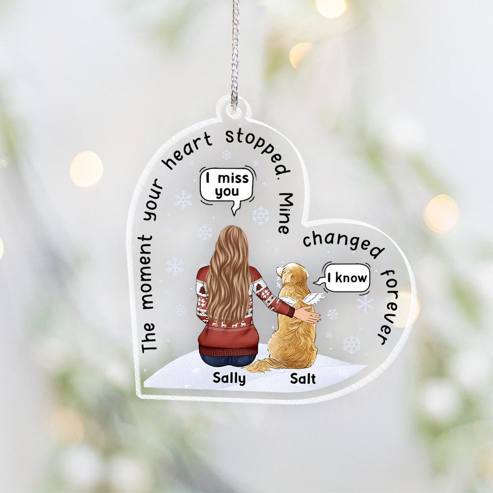 My Changed Forever - Personalized Christmas Dog Transparent Ornament