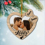 All Of Me Loves All Of You - Personalized Christmas Couple Ornament (Printed On Both Sides)