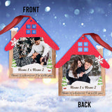 Home Is Wherever I Am With You - Personalized Christmas Couple Ornament (Printed On Both Sides)