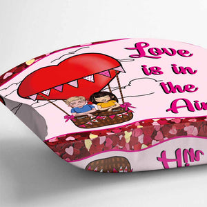 Love In The Air - Personalized Couple Throw Pillow