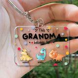 This Grandma Belongs To - Personalized Grandma Transparent Transparent Keychain