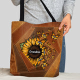 Beautiful Sunflower My Greatest Blessings - Gift for grandma, mom - Personalized Tote Bag