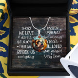 Stained Glass Dog - Personalized Dog Round Pendant Necklace