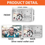 Thank You For All The Belly Rubs - Personalized Dog Wallet Insert Card