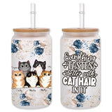 Everything Tastes Better - Cat gift for dog lover - Personalized Can Glass