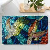 Mosaic Turtle Turtle Bathroom Curtain & Mats Set