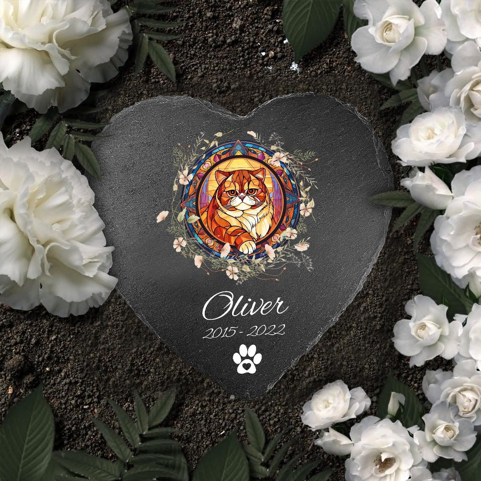 Love You - Personalized Dog Heart Shaped Stone