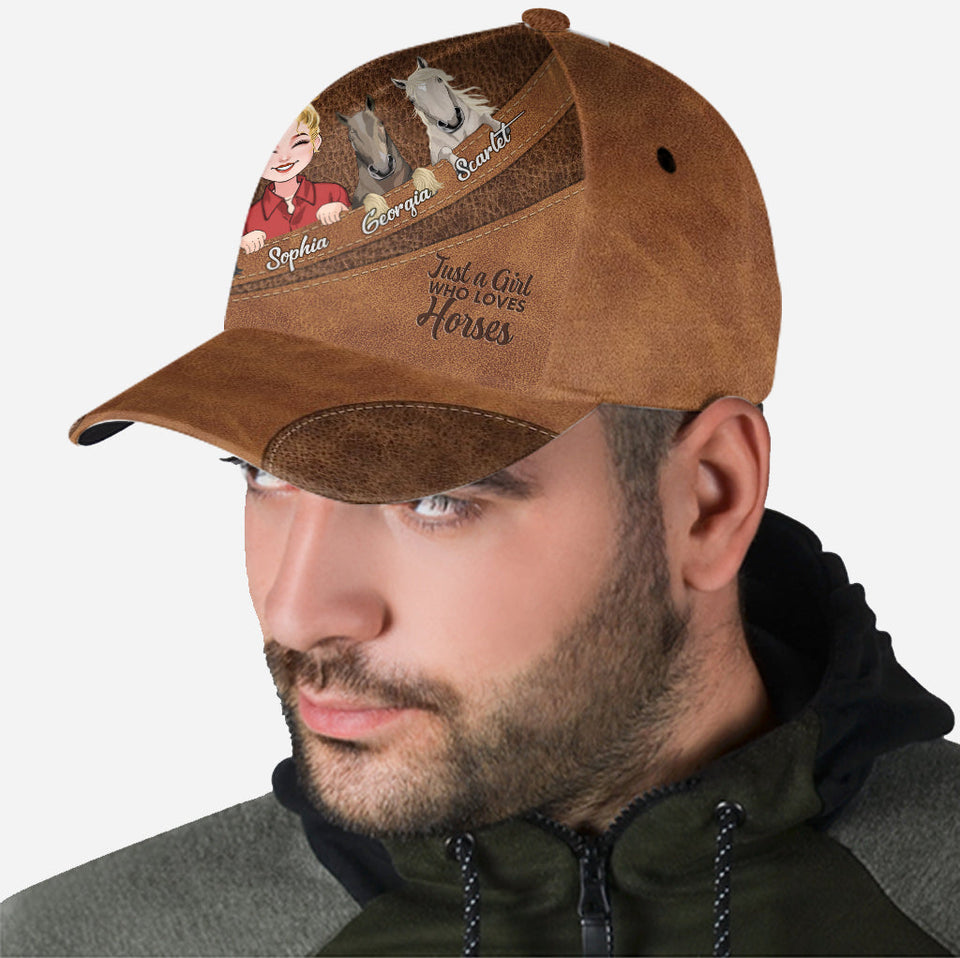 Just A Girl Who Loves Horses - Personalized Horse Classic Cap