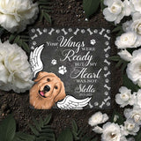 You Left Paw Prints On My Heart - Personalized Dog Square Shaped Stone