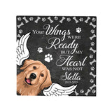 You Left Paw Prints On My Heart - Personalized Dog Square Shaped Stone