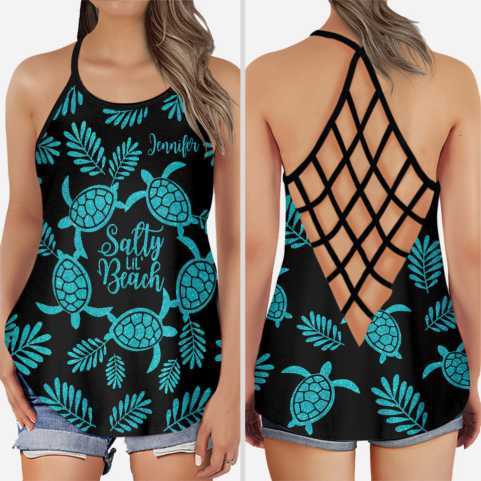 Love Turtles - Personalized Turtle Cross Tank Top